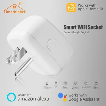 Timethinker WS1 WS4 Smart WiFi Розетка для Apple Homekit США ЕС Штекер для Alexa Google Home Siri Модуль Таймера Голосового Управления Розетки Изображение 2