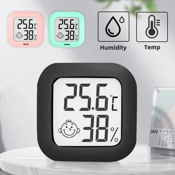 Цифровой датчик температуры и влажности в помещении Мини-ЖК-цифровая метеостанция Электронный гермометр Гигрометр для дома