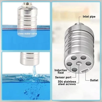 Поплавковый клапан с автоматическим регулированием уровня воды, шаровой мини-поплавковый клапан с автоматическим отключением, автоматический регулятор уровня воды Изображение 2