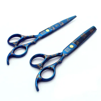 Сине-черный цвет, профессиональные парикмахерские ножницы, зубные ножницы, бытовые ножницы, острые ножницы для стрижки волос