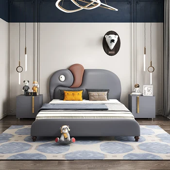 Специальная мебель для спальни нового дизайна, двуспальная кровать для мальчиков Изображение 2
