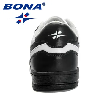 BONA 2024 Новые Дизайнеры Мужская Удобная Модная Вулканизированная Обувь Для Скейтбординга Трендовые Плоские Дышащие Кроссовки Изображение 2