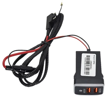 Автомобильное быстрое зарядное устройство с двумя USB 3.0, 12-24 В, автомобильное зарядное устройство со светодиодной подсветкой Подходит для