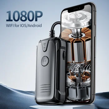 Беспроводной эндоскоп 1080P 5,5 ММ, двойной WiFi бороскоп, водонепроницаемая эндоскопическая камера IP67 с 6 регулируемыми светодиодами для Android и iOS Изображение 2