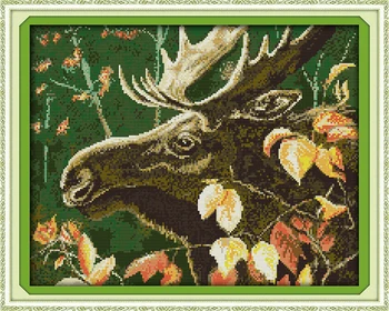 Набор для вышивания крестиком Elk 14ct 11ct предварительно проштампованный холст для вышивания крестиком животных, рукоделие ручной работы DIY