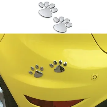 Стайлинг автомобиля Забавная наклейка на автомобиль 3D животное Собака Кошка Медведь Отпечатки лап для Toyota Camry Highlander RAV4 Crown Reiz Corolla