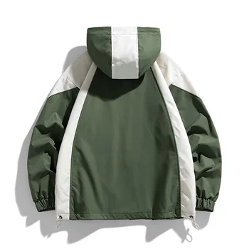 Подходящая по цвету куртка для занятий спортом на открытом воздухе, ветрозащитная водонепроницаемая мужская Изображение 2