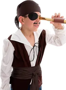 Средневековый пиратский костюм, головной платок, пояс, набор для косплея на Хэллоуин для взрослых и детей, реквизит для винтажной вечеринки на Хэллоуин Изображение 2