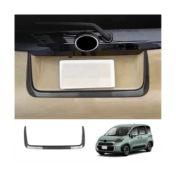 Для Toyota SIENTA 10 серии 2022 2023 Экстерьер ABS Карбоновое волокно, накладка на заднюю дверь, накладка на багажник, накладка на заднюю дверь Изображение 2