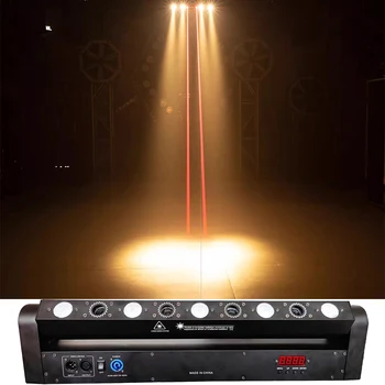 Хороший эффект Клубный свет 5 + 4 Светодиодных луча-вспышки Красная линия лазерного сканирования Движущаяся головка Сценическое Освещение Дискотека DJ Лампа для вечеринки Изображение 2