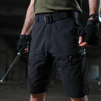 Открытый новый бренд мужской камуфляж Военная тактика Быстросохнущие шорты брюки большого размера с несколькими карманами Дышащие мужские короткие брюки