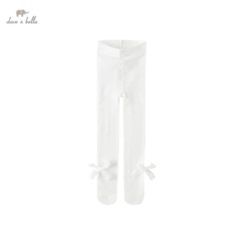 Колготки для девочек дэйва Беллы Чулки Тонкий абзац Летние Детские эластичные белые брюки DB2235996