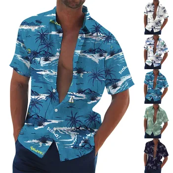 Мужская дизайнерская одежда, стильные повседневные рубашки, мужские рубашки с коротким рукавом и графическим принтом, футболка, Летняя одежда для мужчин