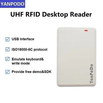 USB-программатор Yanpodo UHF RFID считыватель и устройство записи 860-960 МГц с исходным кодом демонстрационного программного обеспечения work English SDK