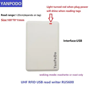 USB-программатор Yanpodo UHF RFID считыватель и устройство записи 860-960 МГц с исходным кодом демонстрационного программного обеспечения work English SDK Изображение 2