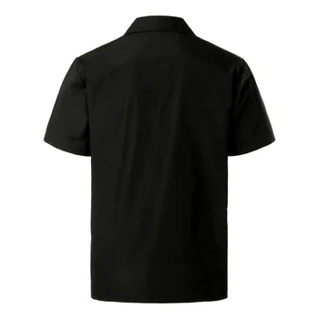 Мужская рубашка Douhoow в стиле ретро С коротким рукавом, отворотом, пуговицами, вышивкой в этническом стиле, плиссированные приталенные рубашки, топы 4XL Изображение 2