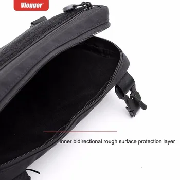 Нагрудная сумка для тактического жилета VLOGGER Outdoor для мужчин для Cecorder, сумка для хранения кабеля передачи данных, рюкзак SLR Micro Single Battery EDC Изображение 2