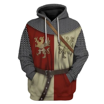 Толстовка Night Medieval с 3D принтом Seatershirt, пуловер с капюшоном, мужские топы, женская одежда, винтажная уличная одежда, толстовки с принтом по всему телу