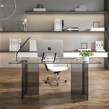 Консольный угловой офисный стол, современный офисный стенд для черчения, Роскошный офисный стол, настольная мебель Scrivania Angolare HDH Изображение 2