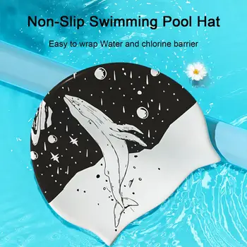 Стильная спортивная шапочка для бассейна без ограничений, гибкая спортивная шапочка для бассейна для женщин