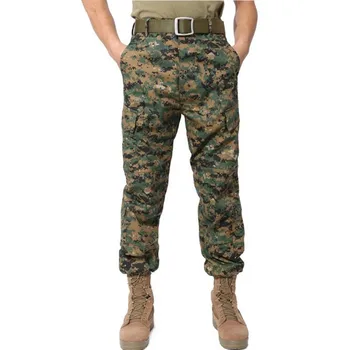 Мужские камуфляжные брюки в стиле милитари большого размера с большим карманом, уличный армейский вентилятор, пешие прогулки, тренировки, кемпинг, свободные тактические боевые брюки Изображение 2