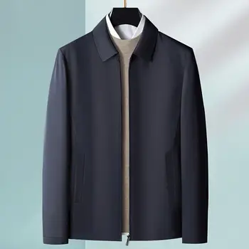 2023 Весна Осень Новая Мужская Модная Повседневная однотонная куртка Делового Покроя Для Мужчин, Тонкий Большой Размер, Высокое Качество, L-5XL Q434