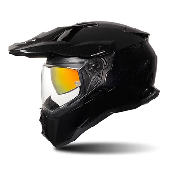 Ярко-черные износостойкие принадлежности для мотокросса, защита головы от падения, полнолицевой гоночный шлем Kask, дышащий мотоциклетный шлем с полями