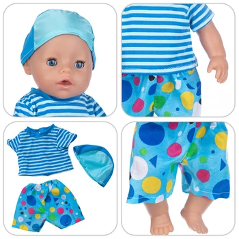 2023 Новый синий костюм, кукольная одежда, подходит для 43-сантиметровой новорожденной куклы, одежда для куклы Реборн, аксессуары для куклы Реборн