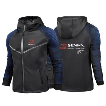 2023 Новые Мужские Осенние и зимние модели Ayrton Senna Высокого качества Для отдыха, модные пальто с капюшоном на молнии, спортивный костюм сверху