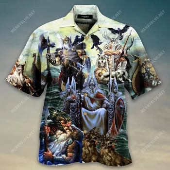 Летние мужские рубашки с цветочным принтом в гавайском стиле с 3D-принтом, свободные дышащие модные топы для пляжных вечеринок с короткими рукавами Изображение 2