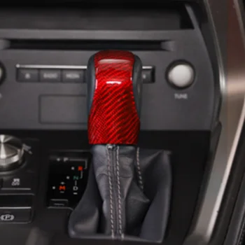 Накладка крышки ручки переключения передач автомобиля из углеродного волокна для Lexus NX NX200T ES 200 RX 450H IS GS (красный) Изображение 2