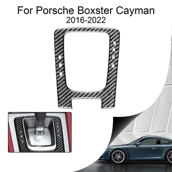 Наклейка на панель передач автомобиля из углеродного волокна для Porsche Boxster Cayman 718 982 2016-2022 Аксессуары для салона автомобиля Изображение 2