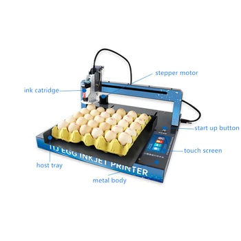 Струйный принтер для яиц XY Axis, 12,7 мм, машина для кодирования яиц, печать на всех дисках, дата производства, серийный номер Изображение 2