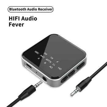 2 В 1 Hifi Bluetooth 5.2 Aptx HD Передатчик Приемник Беспроводной 3,5 мм AUX Оптический адаптер Aptx для стереосистемы автомобильного телевизора Изображение 2