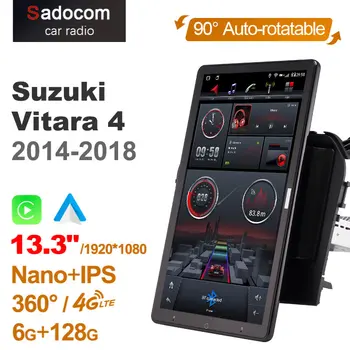 1080P 1920*1080 13,3 дюймов Android 10,0 Автомобильный Мультимедийный для Suzuki Vitara 4 2014-2018 Авто Радио Аудио 4G LTE 360 Оптический Коаксиальный
