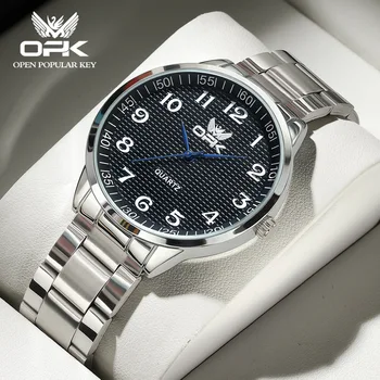 Часы OPK 6008, горячая распродажа, модные кварцевые часы с цифровой шкалой, простые деловые мужские часы, мужские