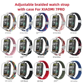Регулируемый красочный плетеный ремешок-браслет для xiaomi mi band 7 pro global version Smart watch Sport bands Изображение 2