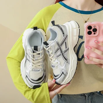 Женская модная спортивная обувь для отдыха женская мягкая вулканизированная обувь кроссовки кроссовки Feminino теннисные туфли сетка Изображение 2