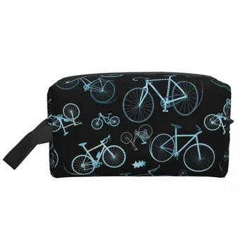 Велосипедная косметичка для женщин, косметический органайзер для путешествий, милые сумки для хранения туалетных принадлежностей для байкеров-велосипедистов Изображение 2