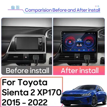 Для Toyota Sienta 2 XP170 LHD 2015-2022 Android Автомобильный Стерео Мультимедийный Радиоприемник Плеер GPS Беспроводной Carplay Android Auto 2din Изображение 2