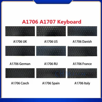 Новая клавиатура США, Великобритании, Испании, французского, русского, корейского языков A1707 A1706 Для Macbook Pro Retina 13 