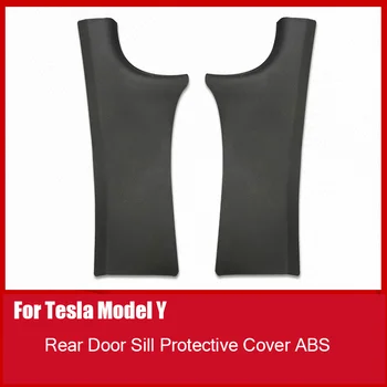 Защитная накладка на порог задней двери для Tesla Model Y, накладка на порог и бампер, оригинальные противоударные накладки Tesla из АБС-пластика Modely Изображение 2