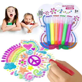 Волшебные Цветные Ручки Print Bubble Pen 6ШТ Print Bubble Pen DIY Bubble Drawing Pens Веселая И Креативная Пузырчатая Ручка Для Детей Для DIY