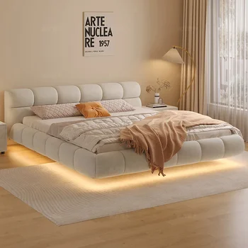 Скандинавская спальня с двуспальной кроватью для пары Дешевая Современная роскошная кровать для спальни Wood Lounge Cama Elastica Pula Компактная мебель для пула