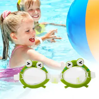 Очки для плавания Мягкие очки для дайвинга с высокой четкостью защиты глаз Модные детские очки для плавания с изображением обезьяны-лягушки Изображение 2