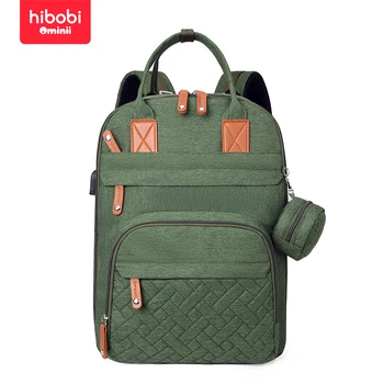 hibobi, складная сумка для мамы большой емкости, прочный и модный детский рюкзак, женская сумка для мамы, сумка для мамы Изображение 2