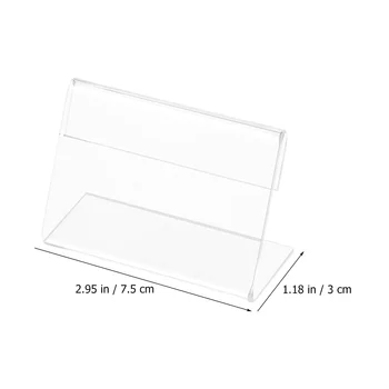 Акриловый держатель для вывесок на карточном столе, маленький для прозрачных витрин, держателей вывесок, стойки для плакатов Изображение 2