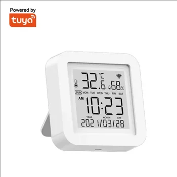 Датчик температуры и влажности Tuya WiFi, беспроводной датчик температуры и влажности, электронный датчик термометра для умного дома