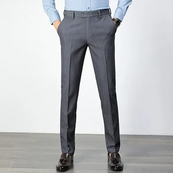 Icool Красивые Мужские узкие прямые брюки Повседневные деловые официальные брюки 2023 Новое поступление