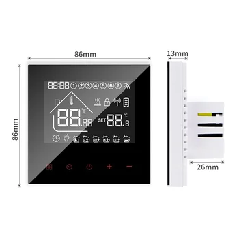 Сенсорный дисплей Smart Home Control для Tuya Smart WiFi Smart LCD С сенсорным экраном термостата водяного теплого пола Изображение 2